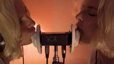 ASMR MACRO Double Ear Licking Close Up by Elsa