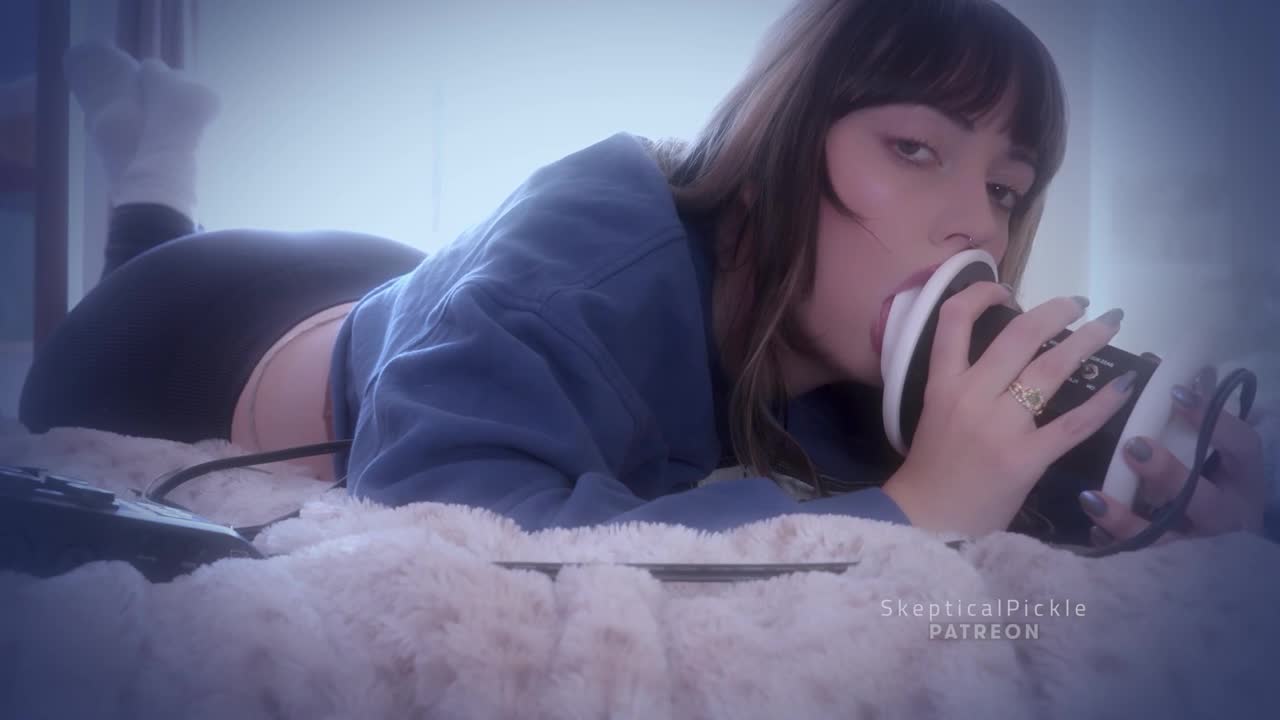 SkepticalPickle ASMR - Comfy Cozy Ear Licking in Bed