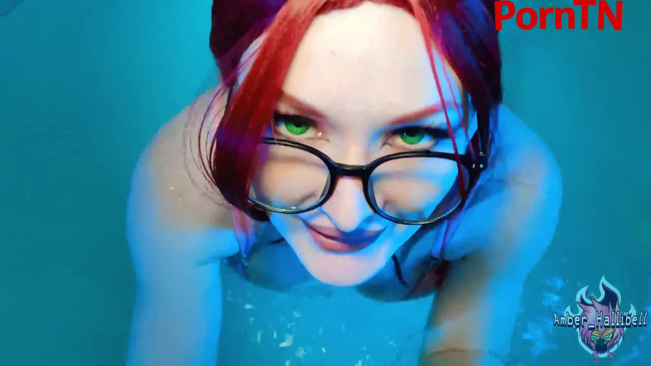 Amber_Hallibell - Redhead Cleans Pool Cleaner's Dick POV