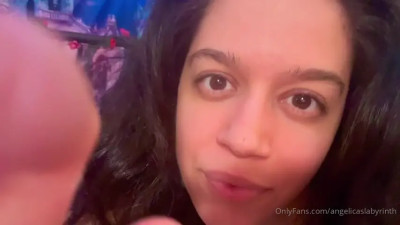 Cleaning your face with one boob out