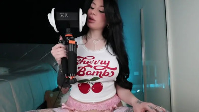 Cherry Bomb top and see-through panties tease