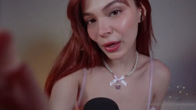 Wearing pink lingerie and calming you down