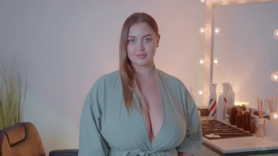 Sand massage on a busty girl next door