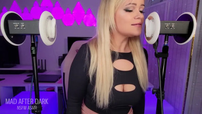 Cum all over her face in binaural ASMR