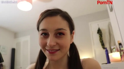 Lacy lingerie role play with slim girl