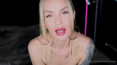 Naked blonde breathing and craving for cock