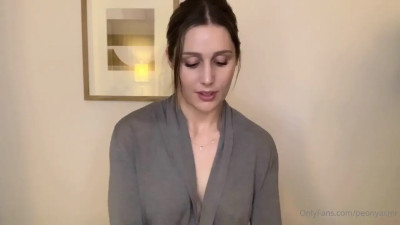 Sexy brunette helping you with buying lingerie