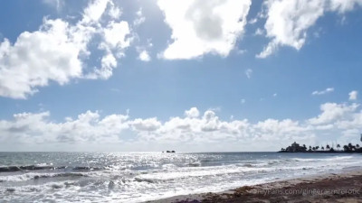 Outdoors porn ASMR on a beach with pussy fingering