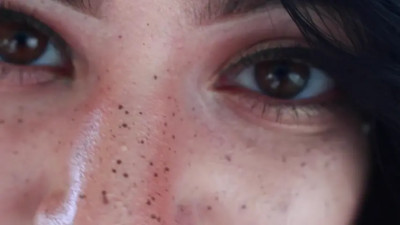 Extreme horny girl close-up whispering