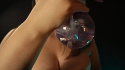 Sexy ASMR water sprayed on the bare chest