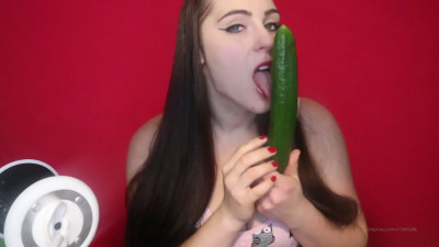 Lips2Tingles ASMR having fun with cucumber