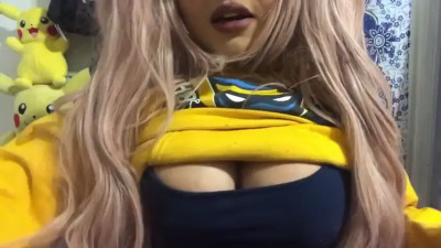 ASMR banana deepthroat goes under both cheeks