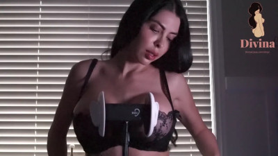 Taking off bra sound with whispering