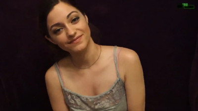 Touching clothes and body while undressing