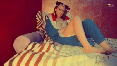 Kitty cosplay and masturbating pussy