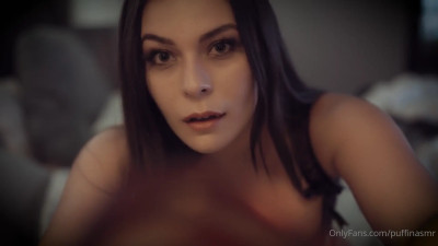 Busty vampire gently stroking your dick