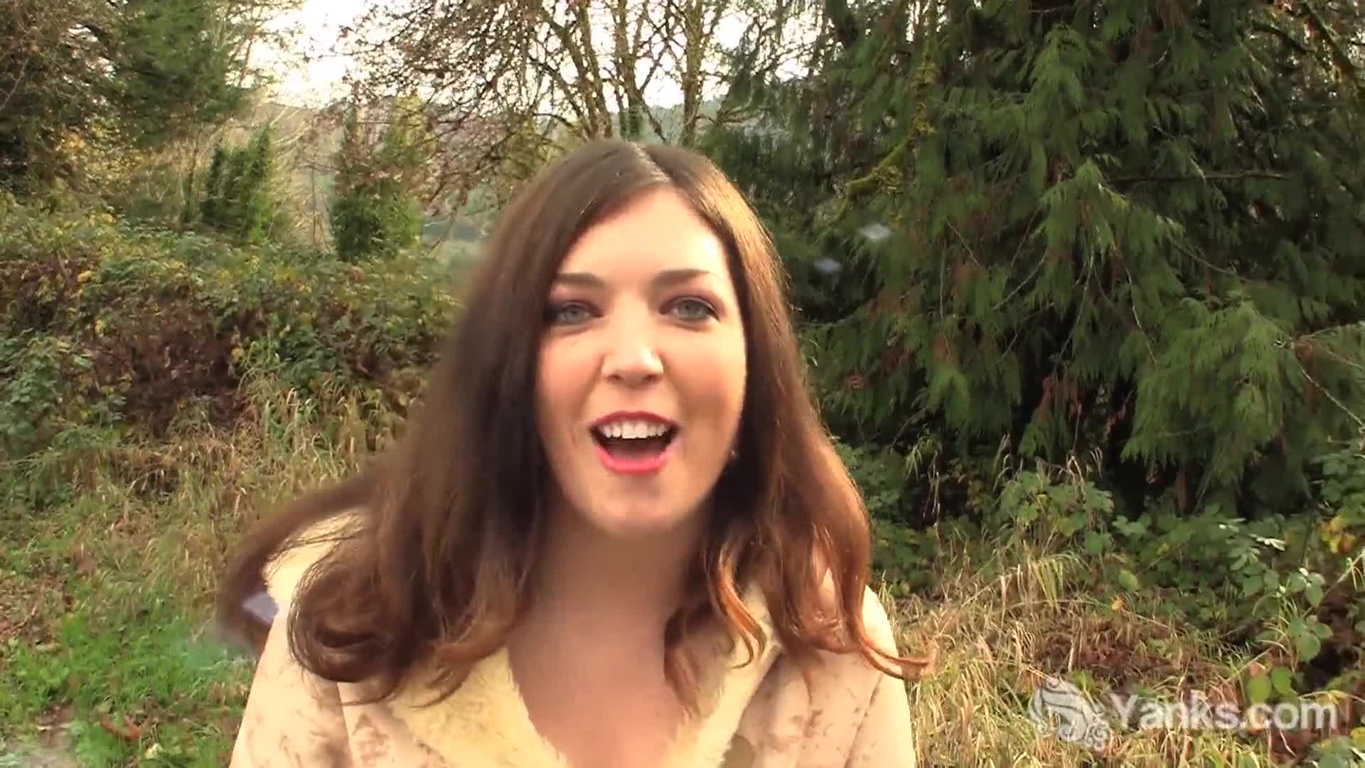 Busty Girl Masturbating Outdoor