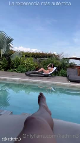 Kathrin3 Rides A Cock By The Pool - Sex, Blowjob, Outdoor, Poolside, Swimming Pool, Perfect Tits, Perfect Pussy, OnlyFans Model, OnlyFans, Latina, Latina Pussy, Naked Latina
