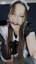 Maid Elle Lin Polishes Her Dildo With Her Mouth - Blowjob, 4K, Costume, Brunette, Brunette Blowjob, Dildo, Solo, Solo Dildo, Maid, Maid Dildo, Cum, Fake Cum, Tattoos, Teasing, Roleplay - ASMR Porn Video & Massage XXX | Fullthot