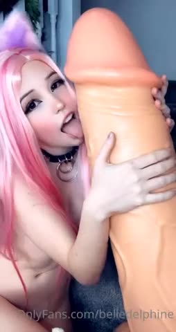 Belle Delphine Sucking Biggest Dildo Dick Onlyfans As12