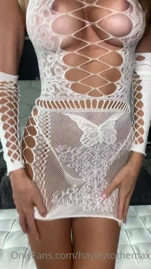 Hayley Maxfield Nude Fishnet Lingerie Bcd