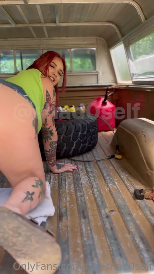 Shad0self Masturbates And Gets Fucked In A Trunk - Masturbation, Sex, Anal, Outdoor, Anal Dildoing, Anal Plug, Car Sex