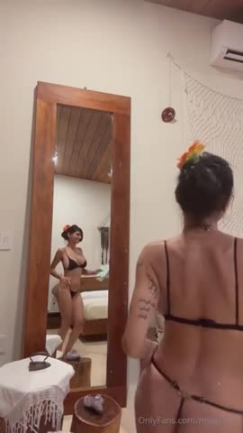 Mia Khalifa Black Bra Strip And Taking Shower