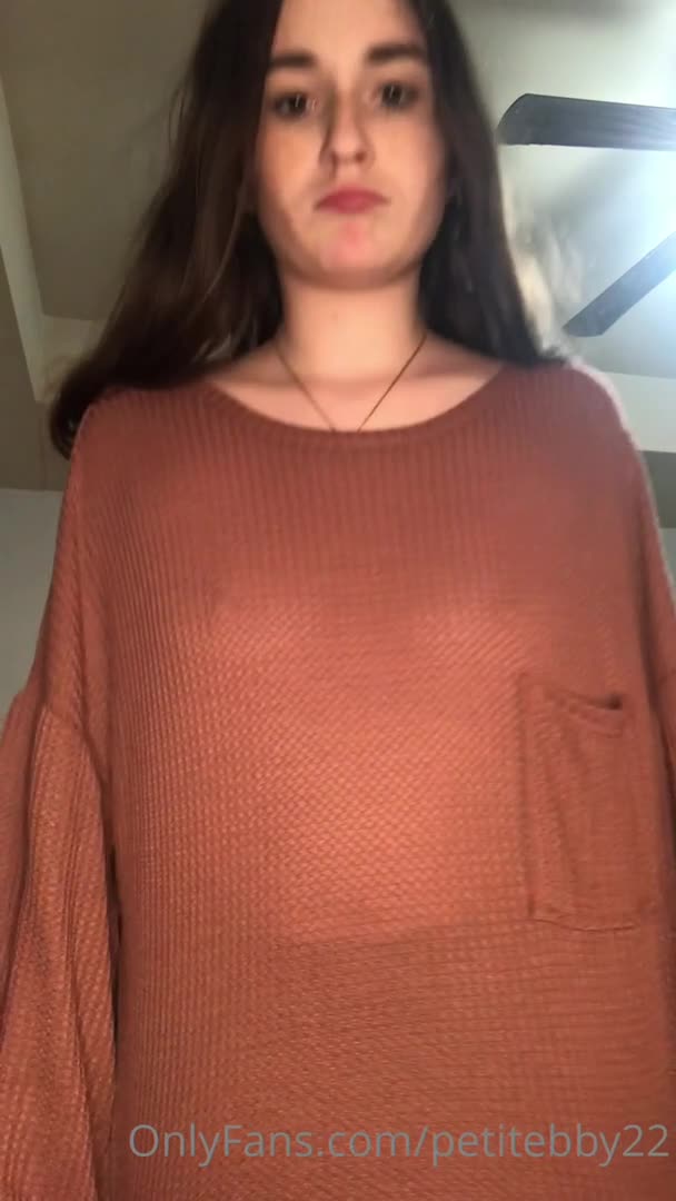 Petitebby22 Bends Over For A Dildo Fuck - Masturbation, Brunette, Dildo, Bending, Nude, Natural Tits