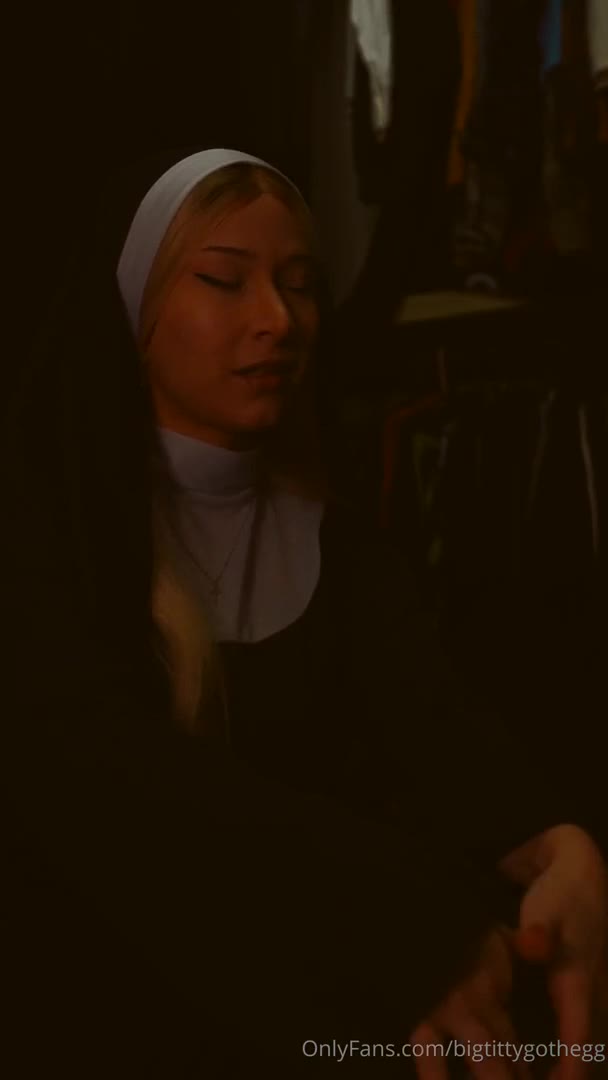 Bigtittygothegg Nun Cosplay Dildo Ride Pov