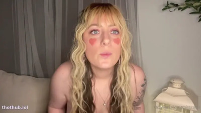 Busty blonde ASMR: binaural ear licking and tender whispers