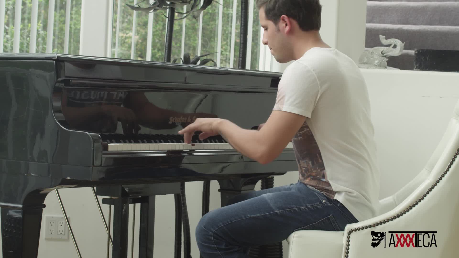 Katrina Jade Fucks Her Piano Teacher - 4K - Blowjob - Sex - Beautiful - Goth - Tattoos - Navel Piercing - Clit Piercing - Pussy - Pussy Licking