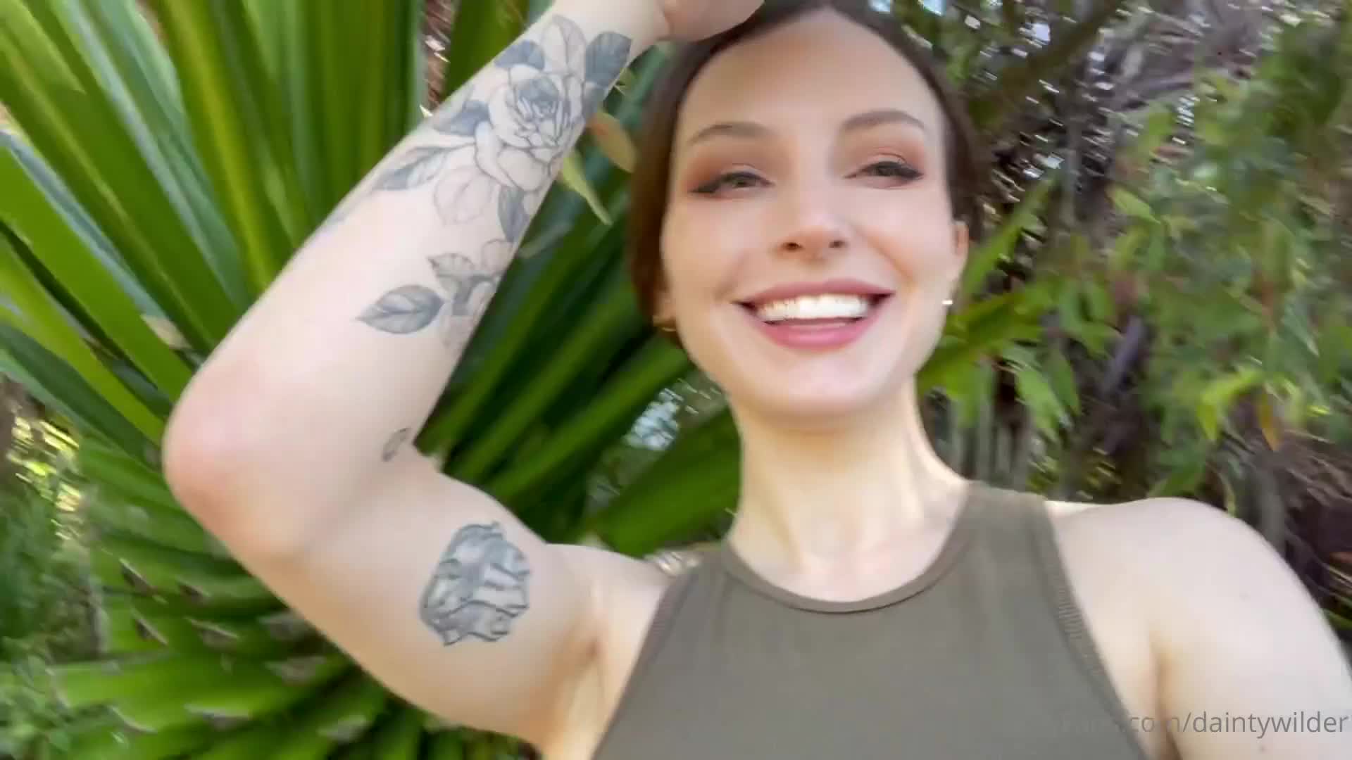 Daintywilder Masturbates And Squirts Outdoor - Outdoor - Masturbation - Squirting - Pierced Nipples - Tattoos - Solo - Pussy Rubbing - Fingering - Nudist - Solo Dildo