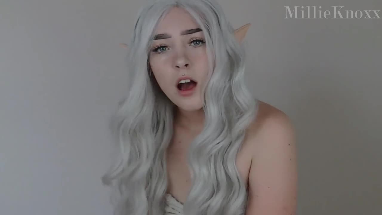 MillieKnoxx - Ahegao elf slave fills all her holes​
