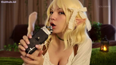 ASMR working on cock with hands and mouth