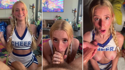 Cheerleader Madison Moores Rides BF's Cock - Sex - Blowjob - Ass - Blonde - Cheerleader - Boobs - Reverse Cowgirl - Doggy Style - Cowgirl - Cumshot - ASMR Porn Video & Massage XXX | Fullthot