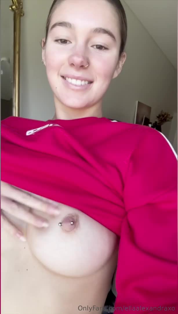 Ella Alexandra Shows And Plays With Her Tits - Seduction - Striptease - Blonde - Hot Blonde - Bare Tits - Tits Out - Perfect Tits - Stripping - Exposing - Flaunting