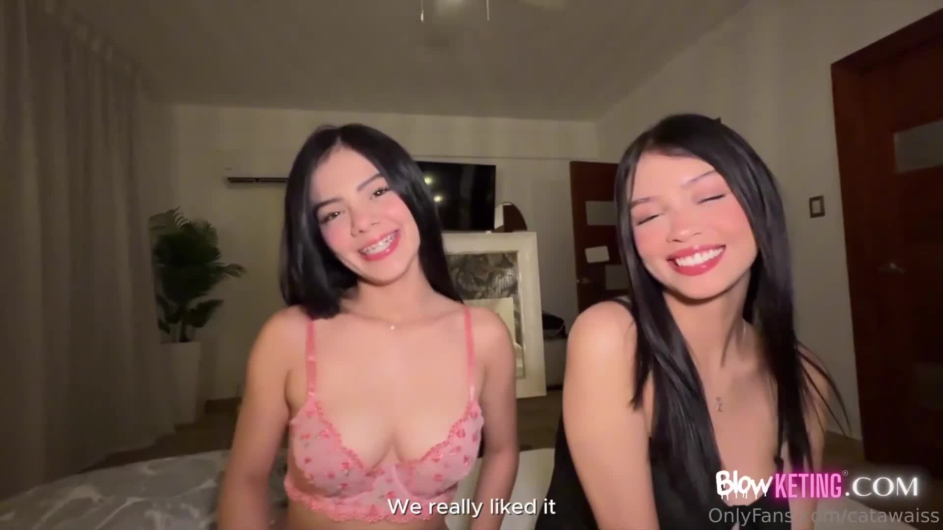 Kattedoll & Catawaiss Share A Cock - Threesome - Sex - Blowjob - Lesbian - MFF - POV - Teen - Latina - Facial - Young