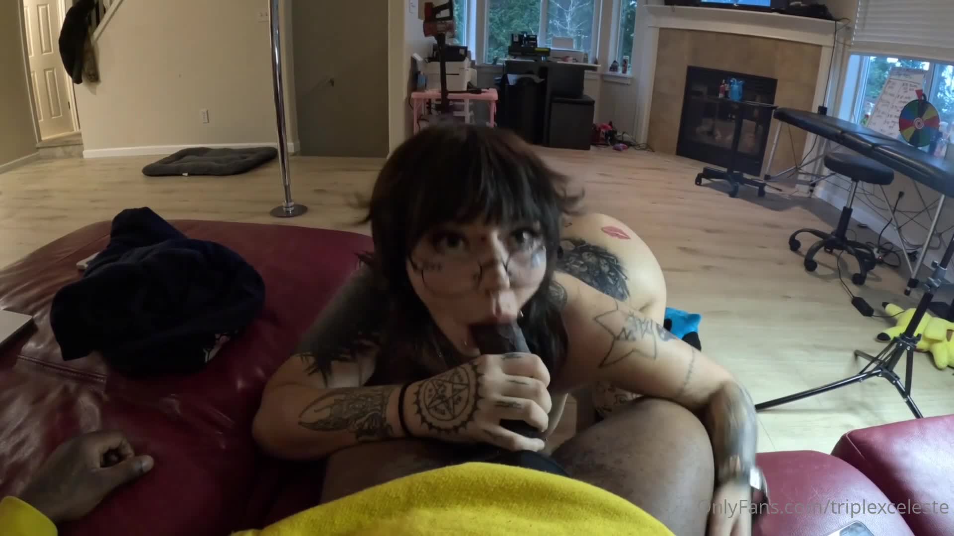 BBC Pounds Goth TriplexCeleste In The Kitchen - BBC - Blowjob - Sex - Goth - BBC Blowjob - Doggy Style - Young - Tattoos - Big Cock - Sucking