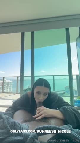 Auhneesh Nicole Pleasures Her BF's BBC - BBC - Blowjob - Sex - Curvy - Tattoos - Reverse Cowgirl - Side Fuck - Cum - HD - Satisfied