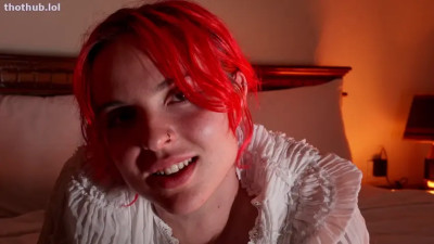 Redhead imitates passionate sex POV
