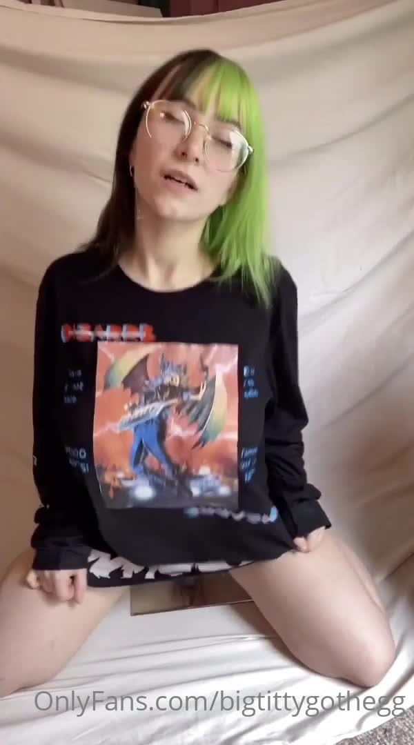 BigTittyGothEgg Humps On Her Dildo - Big Boobs - Masturbation - Goth Solo - Humping
