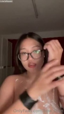 Bow_Than Slaps Her Ass In Handcuffs - BDSM - Striptease - Fetish - Asian - Glasses - Teasing - Moaning - Ahegao - Ass Slapping - Baring - ASMR Porn Video & Massage XXX | Fullthot