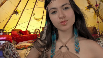 Hairy tribal princess lures you into her tent
