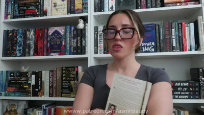Librarian in glasses casually shows off her panties